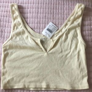 John Galt Yellow Crop Top